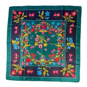 Vintage Gucci Silk Floral Scarf